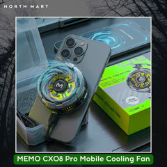MEMO CX08 Pro Mobile Cooling Fan 25W Semiconductor Phone Cooler – Fast Cooling Gaming Radiator for Android & iPhone ~ Magnetic Support