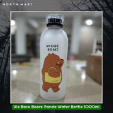 We Bare Bears Panda Water Bottle 1000ml - Cute Cartoon Design Durable Hydration Bottle For School, Gym, Travel, And Outdoor Activities (Random Color)