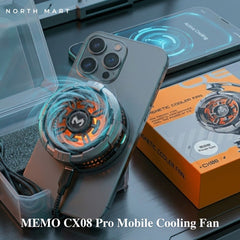 MEMO CX08 Pro Mobile Cooling Fan 25W Semiconductor Phone Cooler – Fast Cooling Gaming Radiator for Android & iPhone ~ Magnetic Support