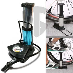 Foot & Hand Air Pump with Pressure Gauge