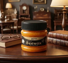 HHH 100% Natural Beeswax – Premium Wood & Furniture Polish for Restoration & Protection | 85g