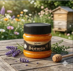 HHH 100% Natural Beeswax – Premium Wood & Furniture Polish for Restoration & Protection | 85g
